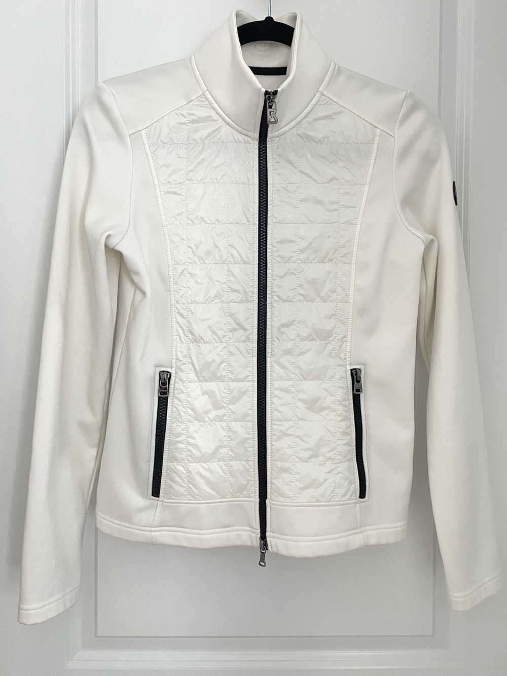 Bogner Womens White Lightweight Full Zip Jacket Second Layer Quilted
